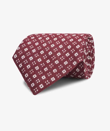 Burgundy Flower Tie