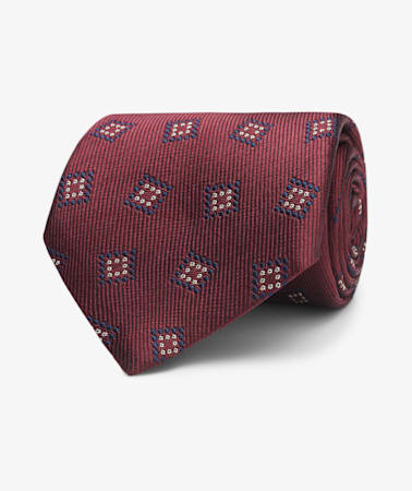 Burgundy Diamond Tie