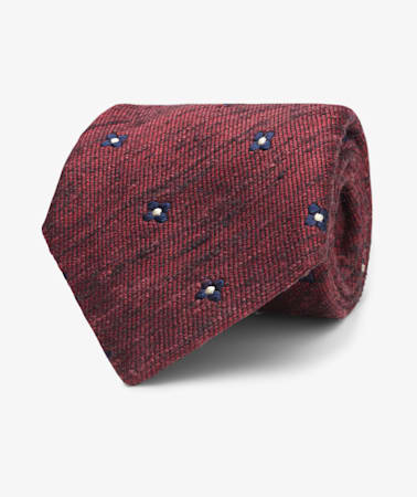 Burgundy Flower Tie
