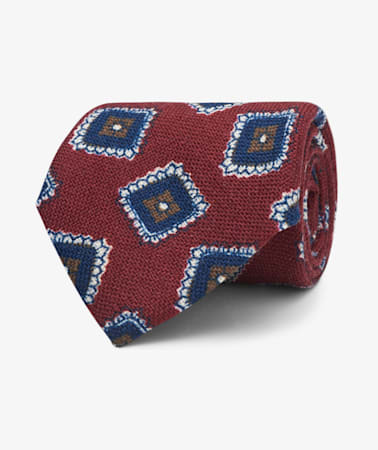 Burgundy Graphic Tie