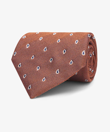 Orange Paisley Tie