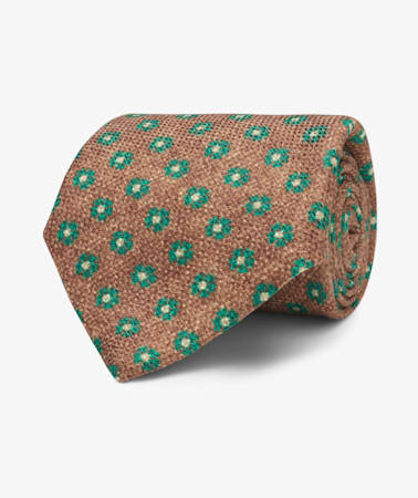 Brown Flower Tie