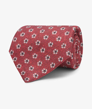 Red Flower Tie