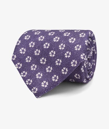 Purple Flower Tie
