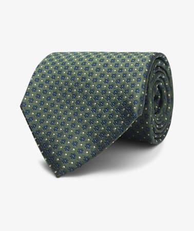 Green Flower Tie