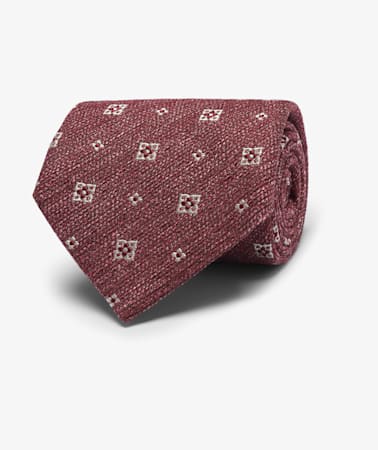 Burgundy Flower Tie