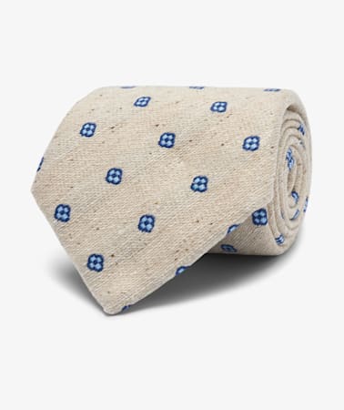 Brown Flower Tie