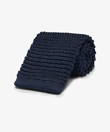 Navy Knitted Tie