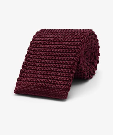 Burgundy Knitted Tie