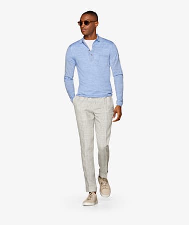 Light Brown Pleated Brentwood Trousers