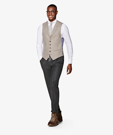 Grey Ames Pleat Trousers