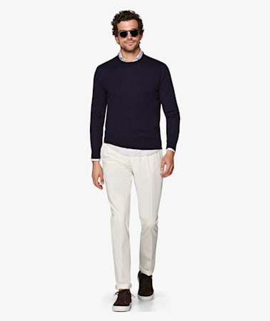 Off White Porto Pleat Chino
