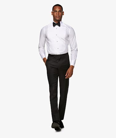 Black Brescia Tuxedo Trousers