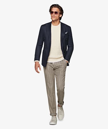 Light Brown Ames Pleat Trousers