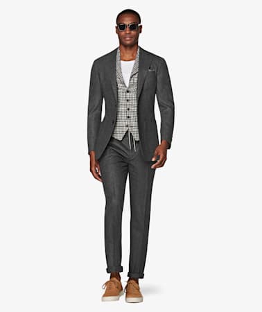 Grey Ames Pleat Trousers