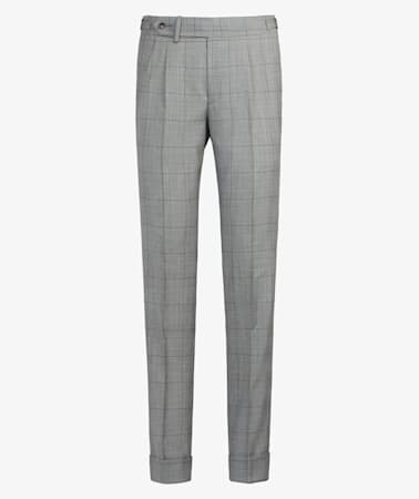 Grey Pleated Braddon Trousers
