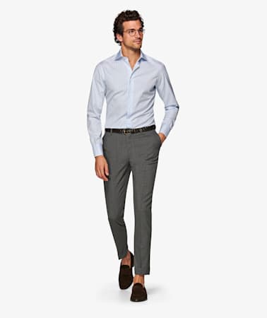 Grey Soho Turn Up Trousers
