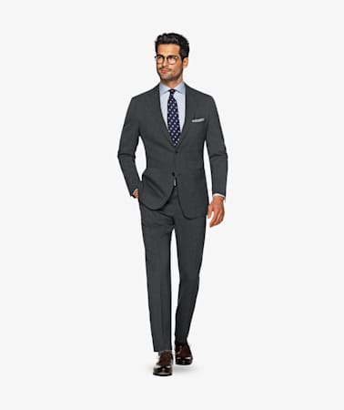 Grey Soho Turn Up Trousers