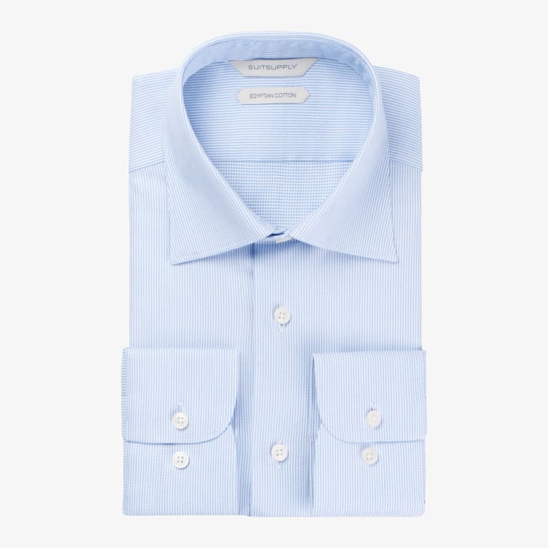 Light Blue Faux Uni Shirt Single Cuff H5841u Suitsupply Online Store