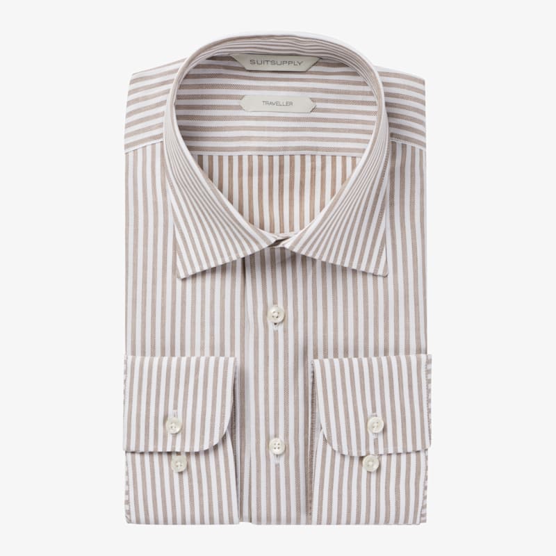 Brown_Stripe_Traveller_Shirt_Single_Cuff_H5992U
