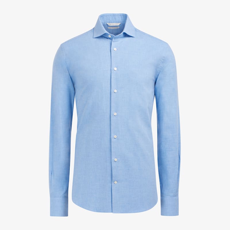 Light Blue Flannel Shirt Single Cuff H6002u | Suitsupply Online Store