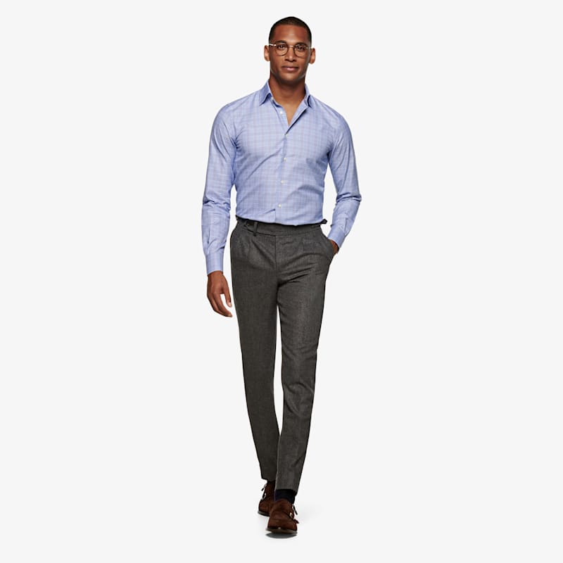 Blue_Check_Shirt_Single_Cuff_H6047U