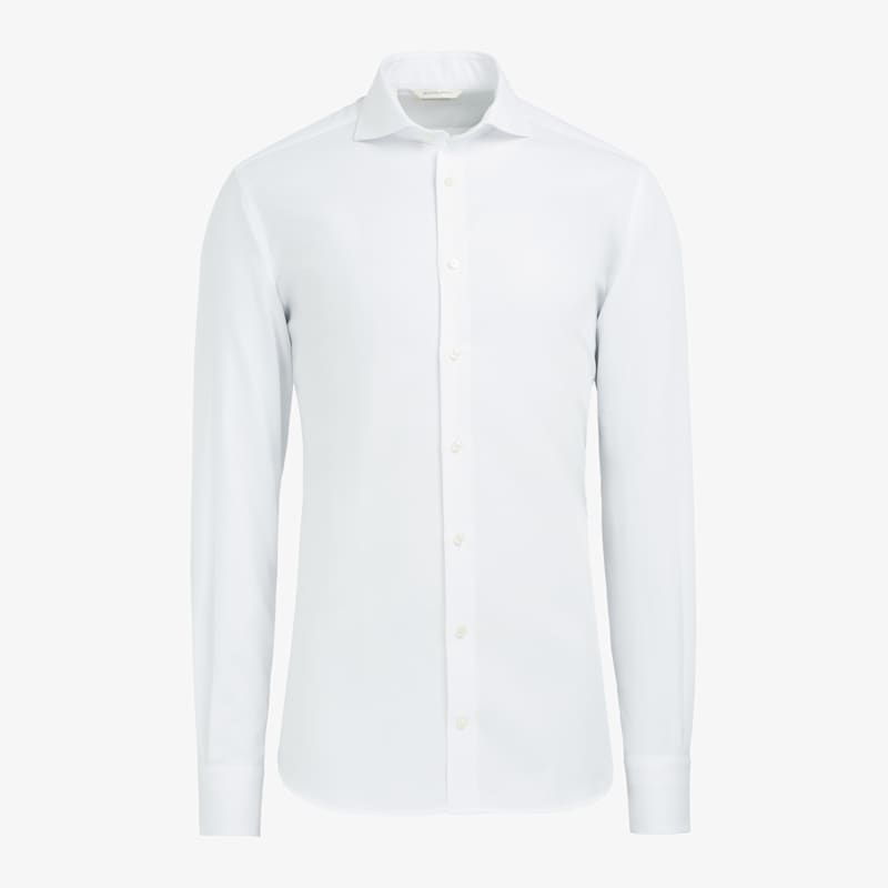 White_Faux_Uni_Shirt_Single_Cuff_H6140