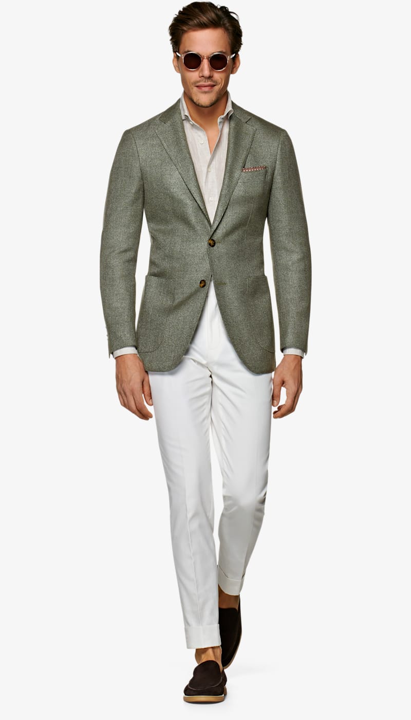 Jacket Green Plain Havana C1536i | Suitsupply Online Store