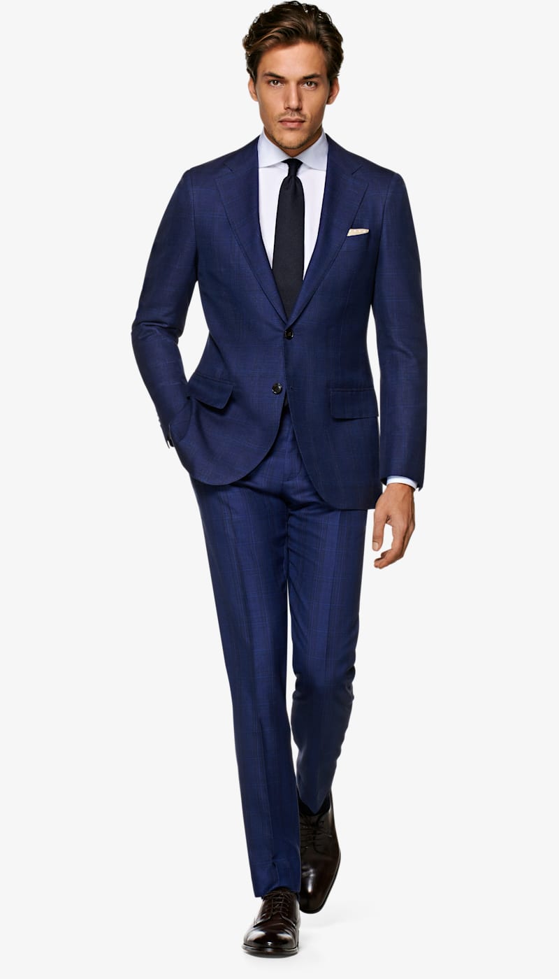 Suit_Navy_Check_La_Spalla_P5424I