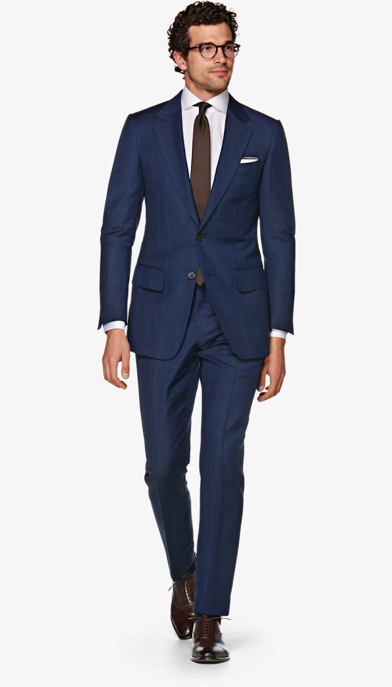 Suit_Navy_Check_Washington_P5729I