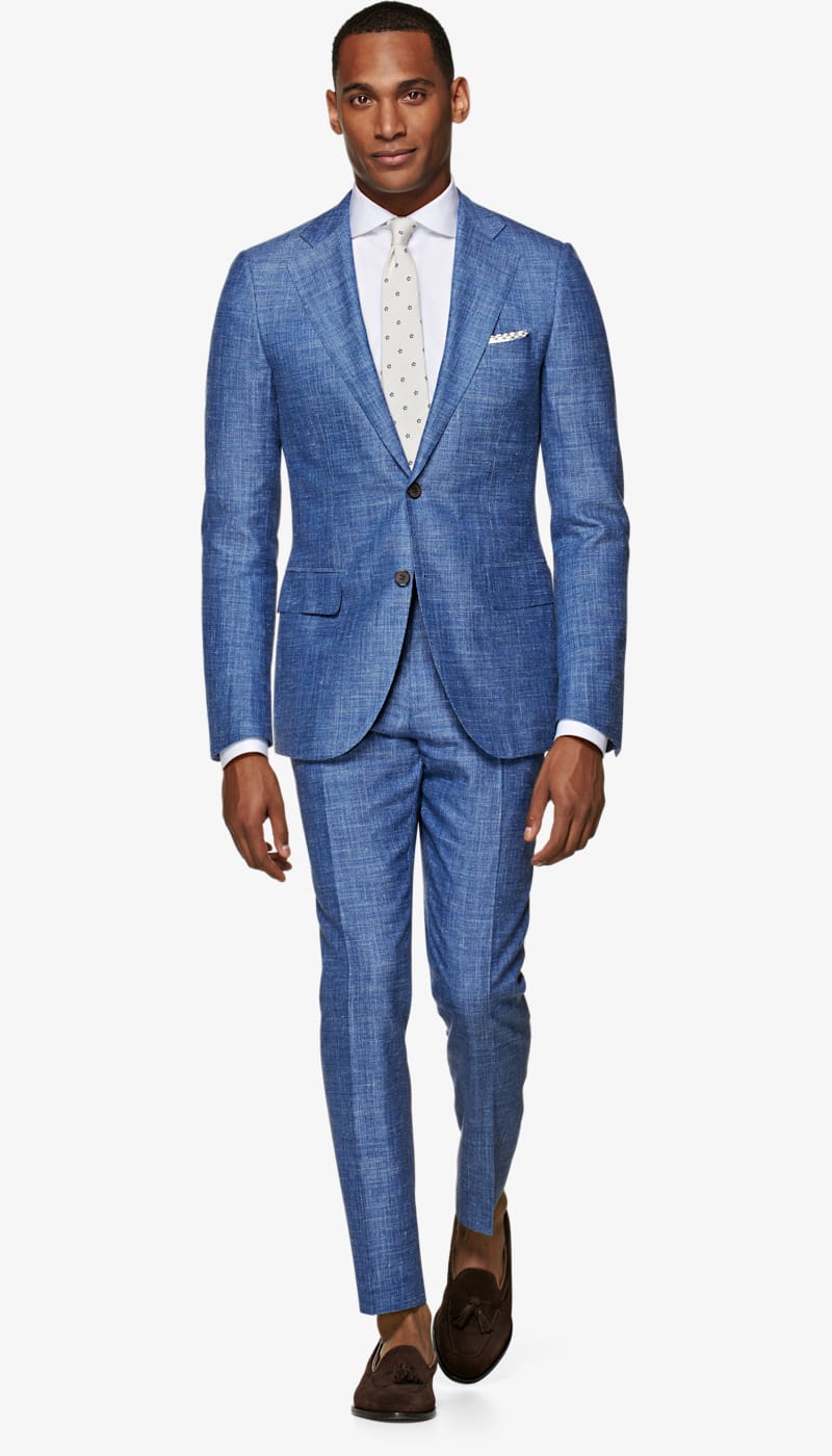 Suit Mid Blue Plain Lazio P5737i | Suitsupply Online Store