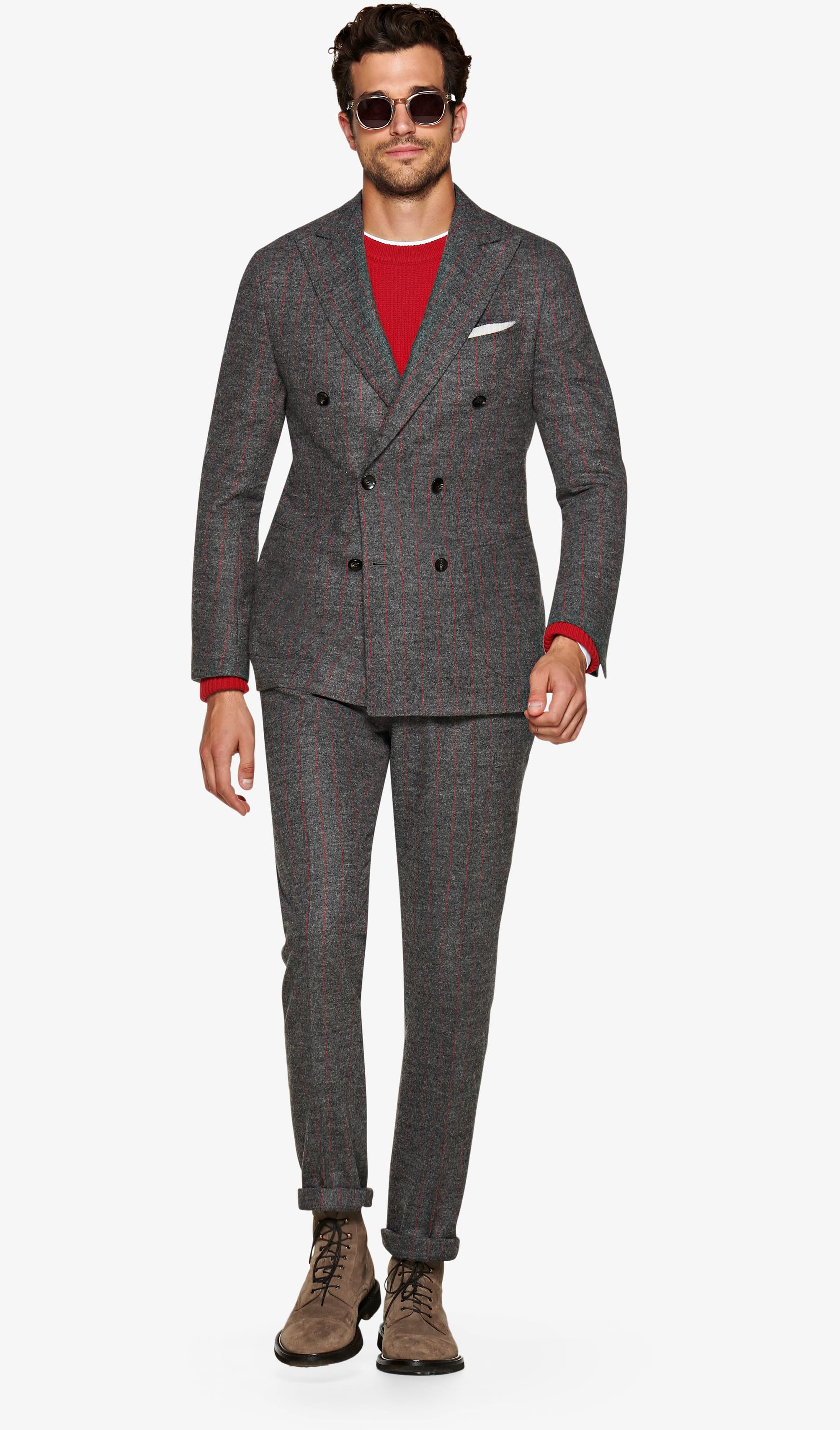 Suit Mid Grey Chalk Stripe Havana P5608 Suitsupply Online Store