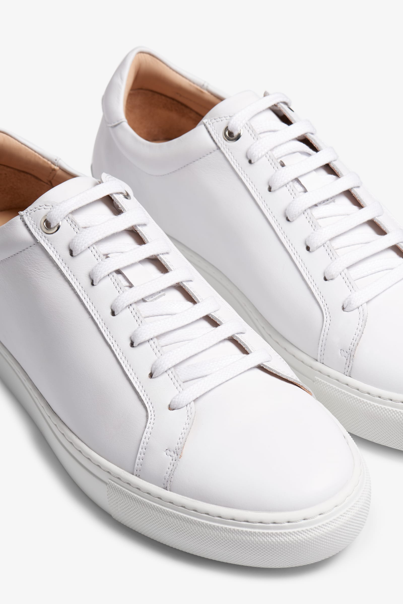 The Best White Leather lace-up Trainers - VanityForbes