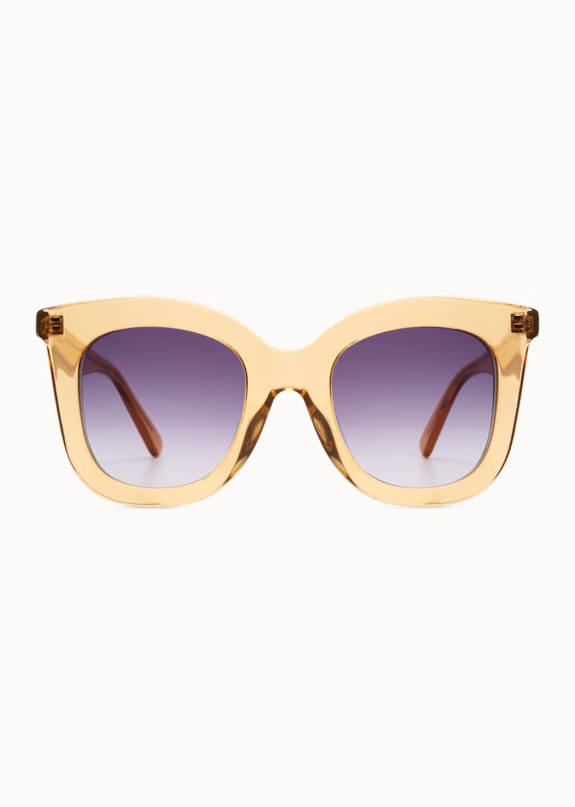 Cognac Square Sunglasses