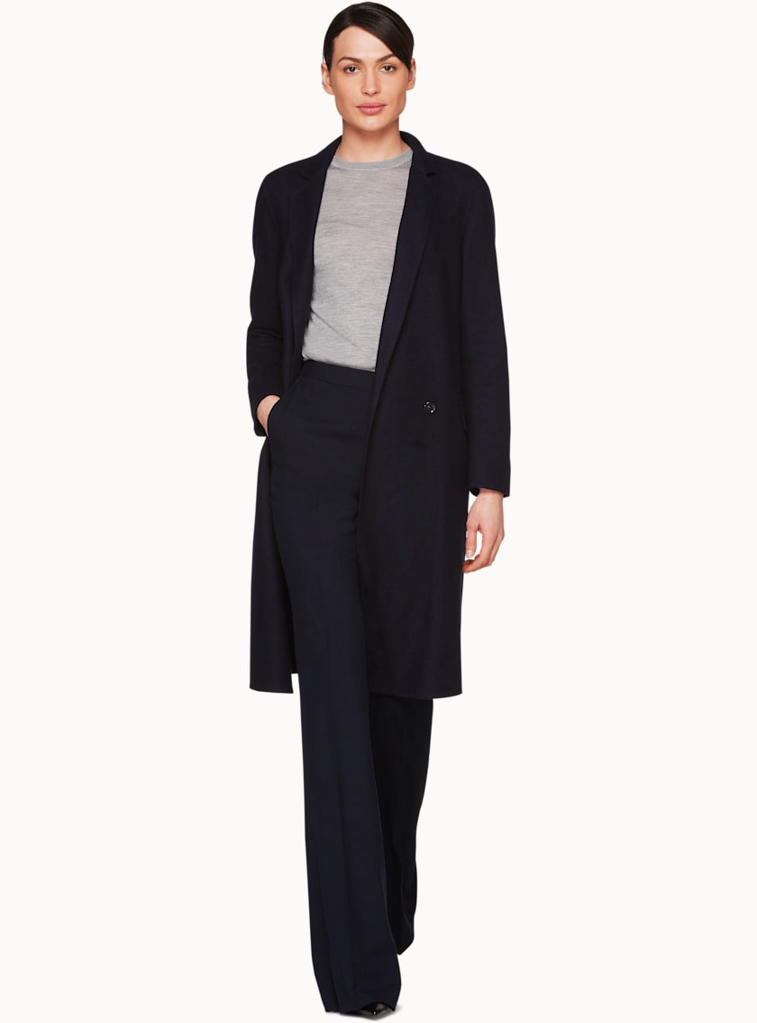 Alia Navy Overcoat