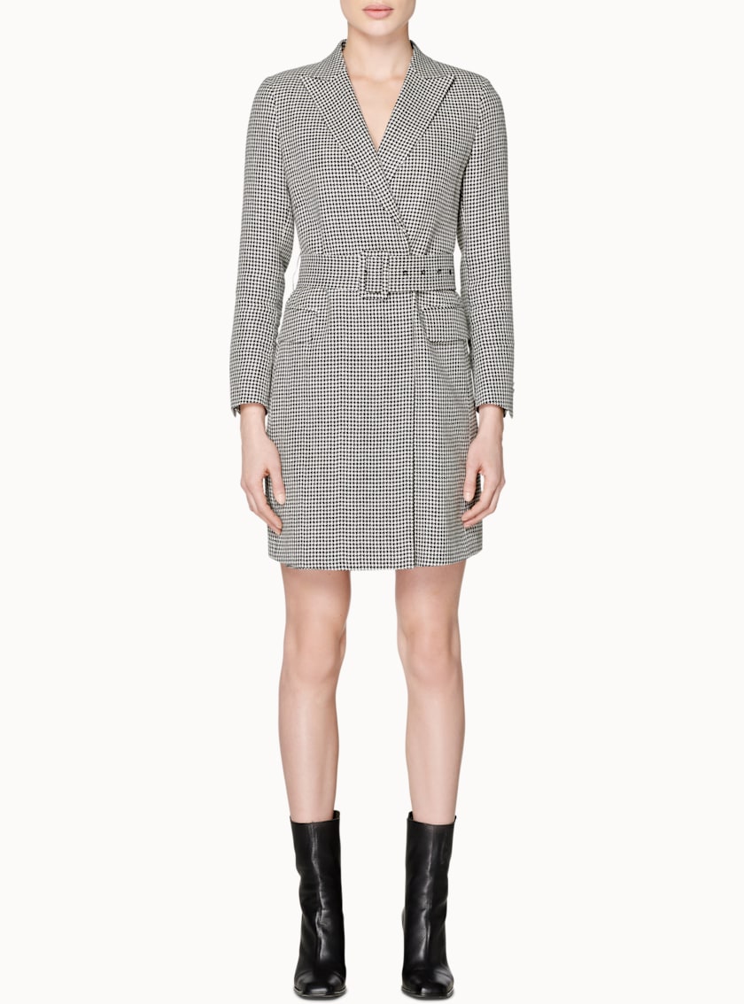 Connor Black & White Houndstooth Dress
