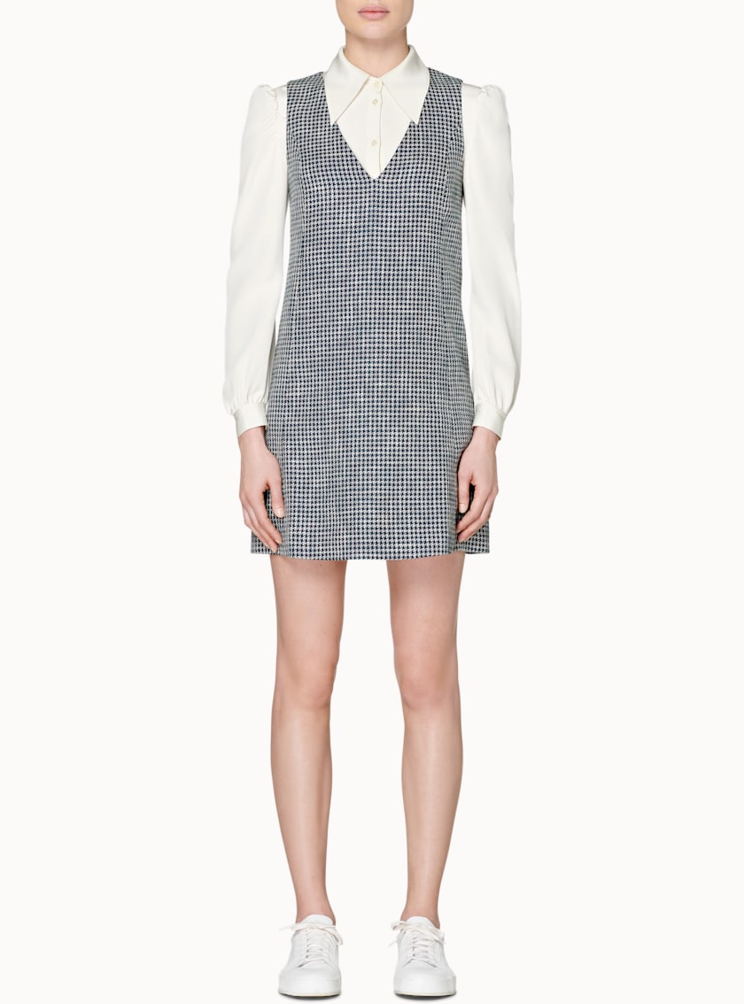 Cedar Blue Houndstooth Dress