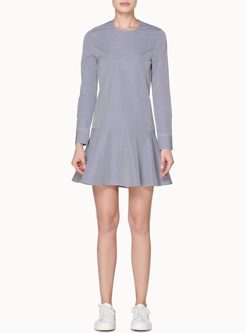 Dylan Navy Striped Shirt Dress