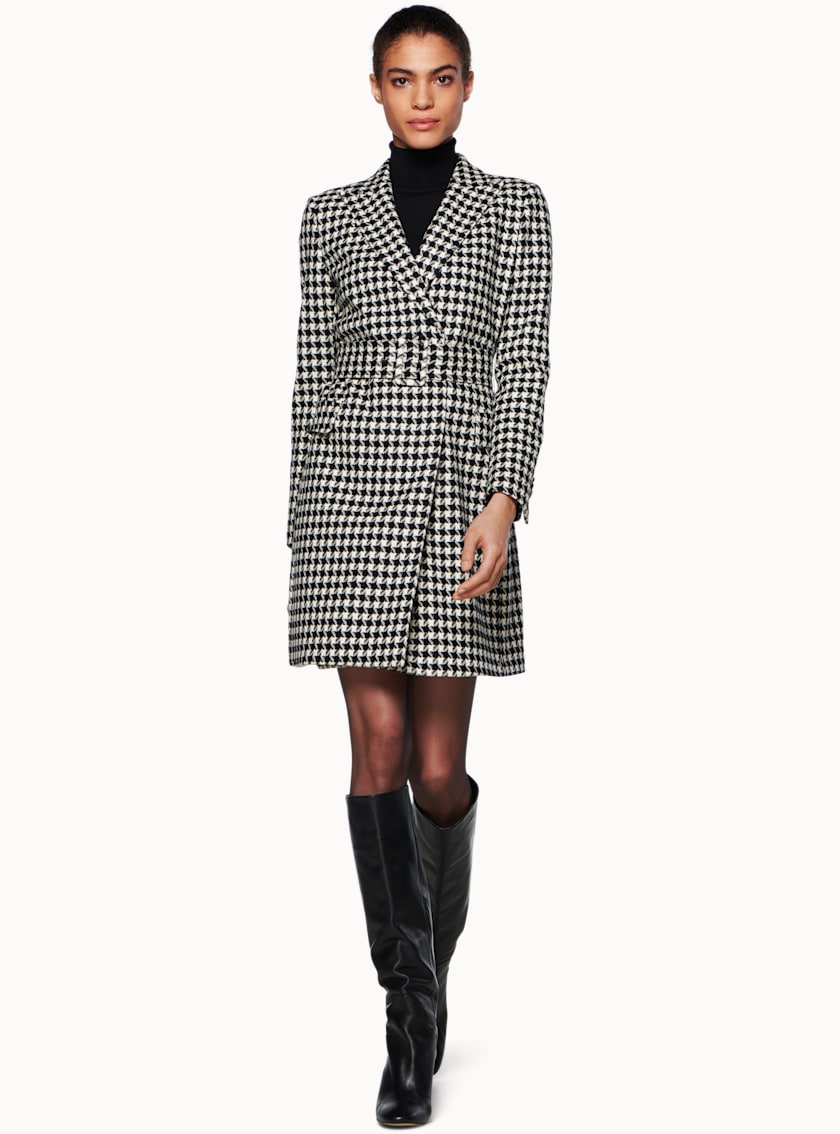 Connor Black & White Houndstooth Dress