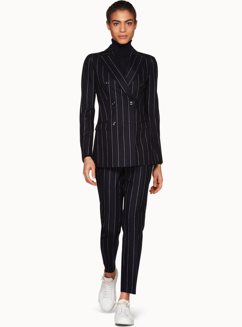Cameron Navy Chalk Striped Suit