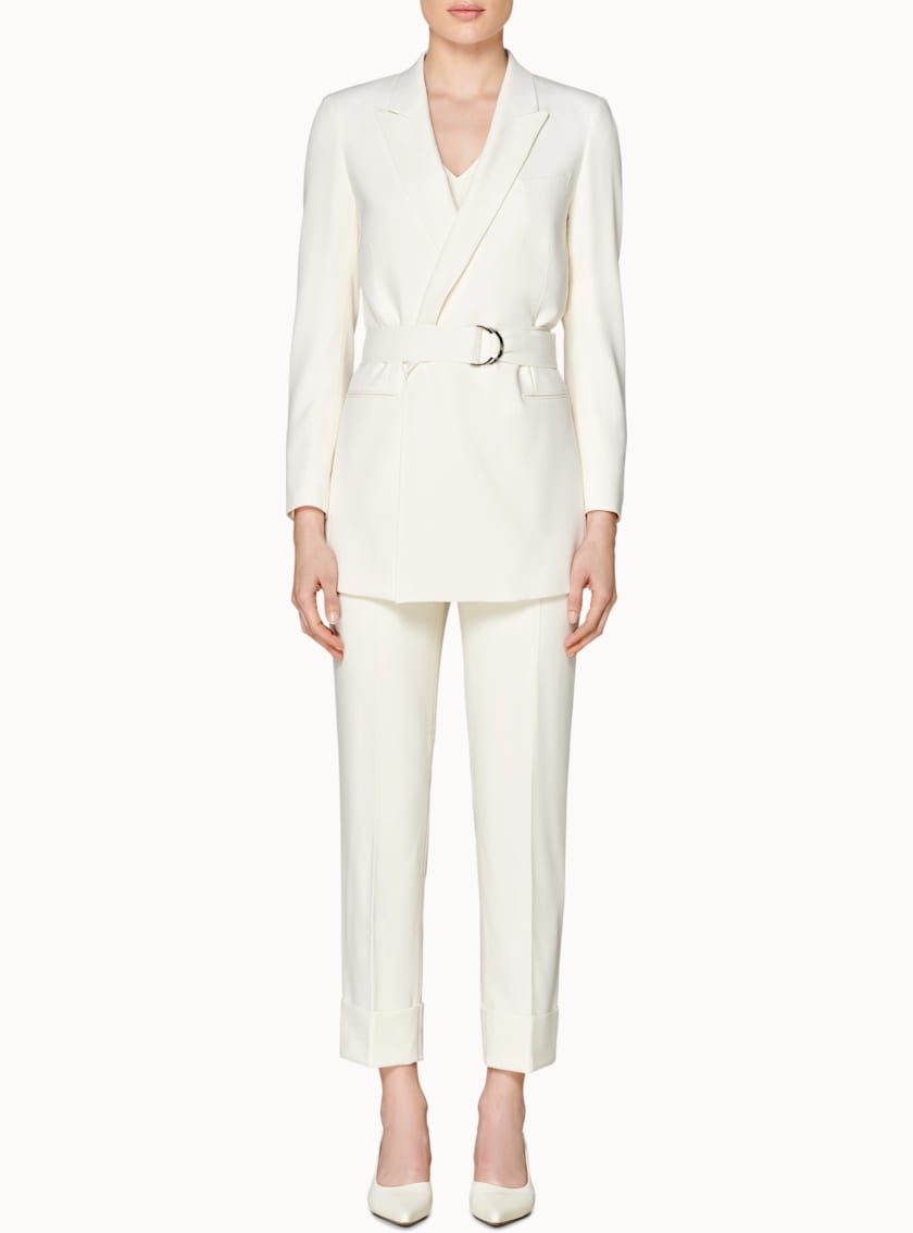 Tory White Belted Suit