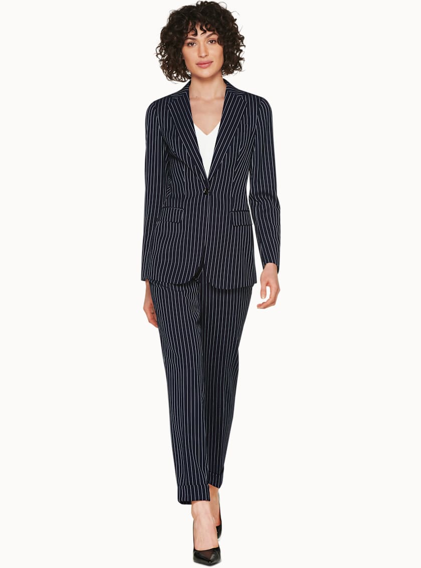 Cameron Navy Striped Suit