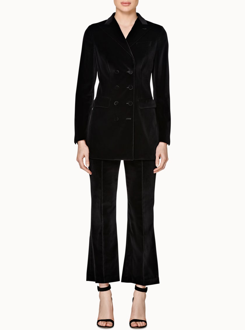 Cameron Black Velvet Suit