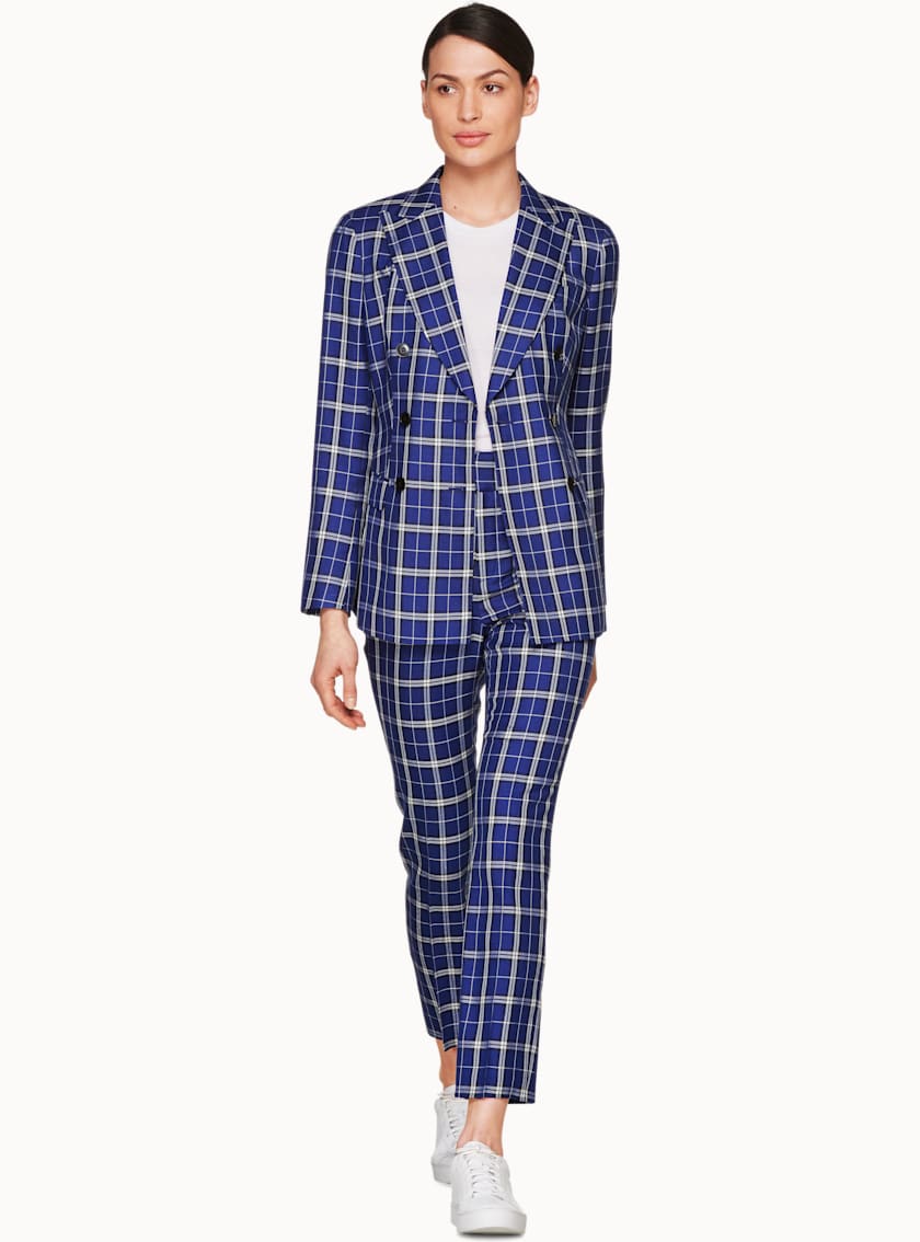 Cameron Blue Checked Suit