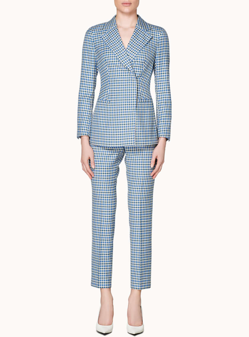 Cameron Blue Checked Suit