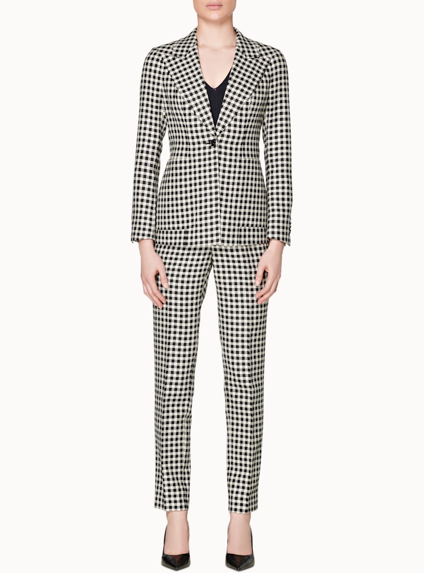 Palermo Black & White Checked Suit