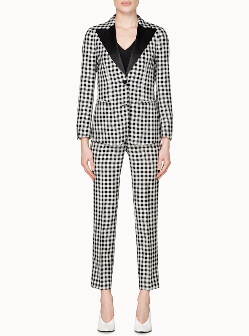 Jay Black & White Checked Suit