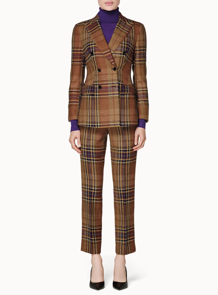 Cameron Brown & Purple Plaid Suit