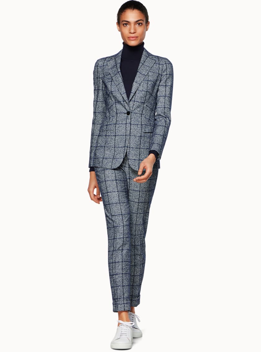 Cameron Blue Checked Suit