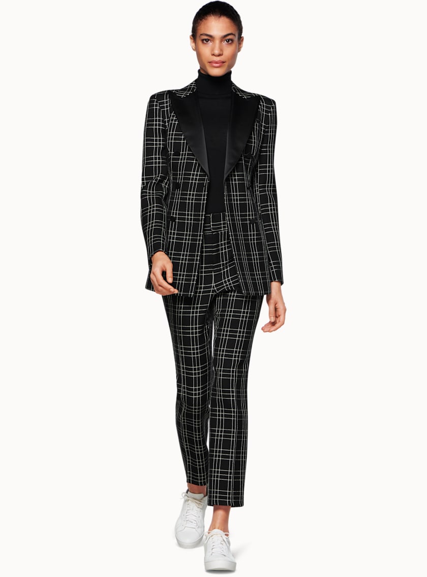 Cameron Black & White Checked Suit